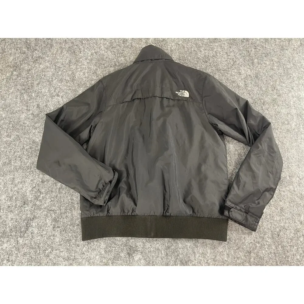 The North Face Jacket Mens Medium Black Windbreaker Full Zip Coat N251